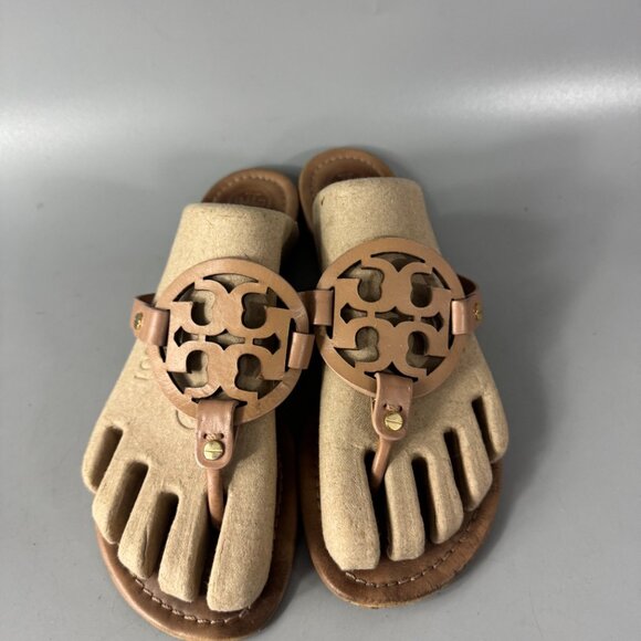 Tory Burch MILLER SANDAL in Almond Flour, Size 9 M - Picture 4 of 13